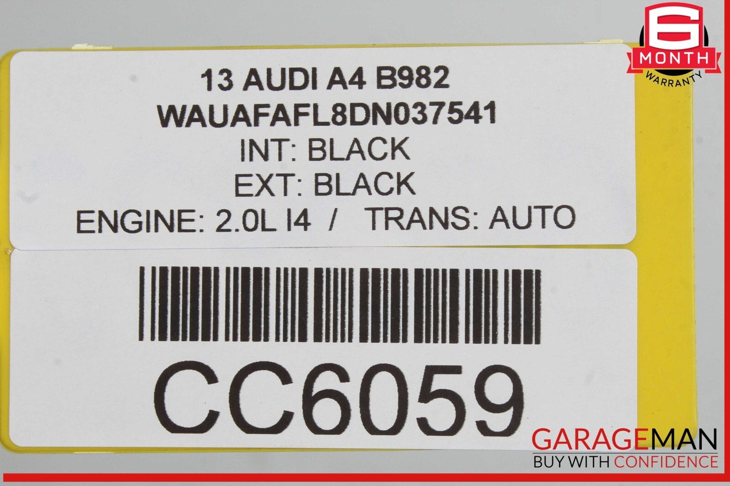 13-16 Audi A4 Front Bumper Cover Assembly Black OEM
