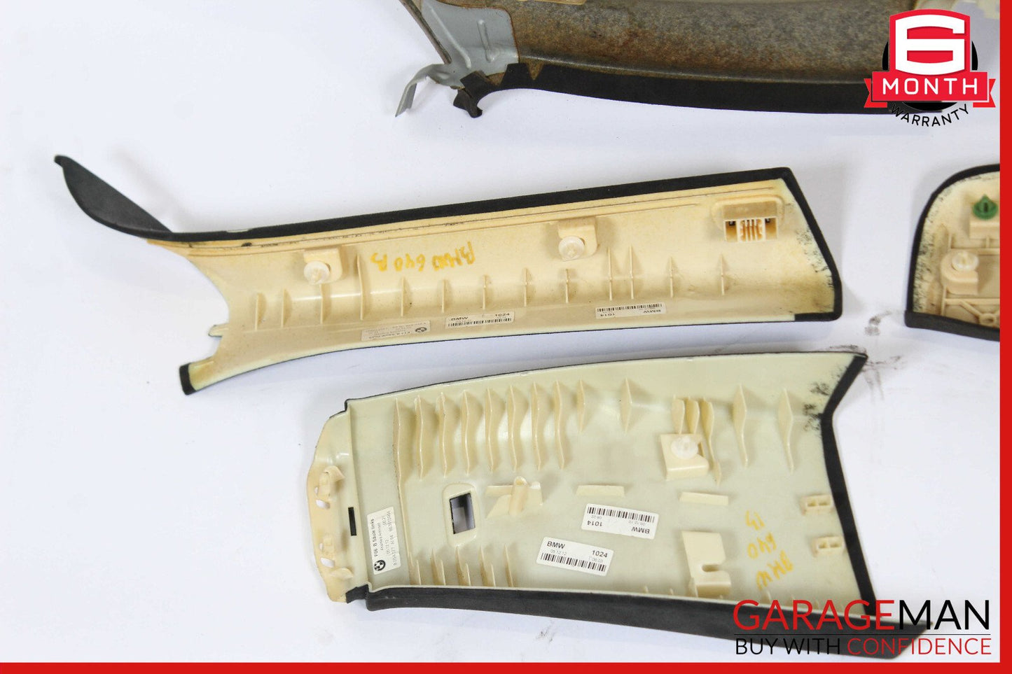 13-19 BMW 640i Roof Headliner Pillar Trim Cover Set OEM
