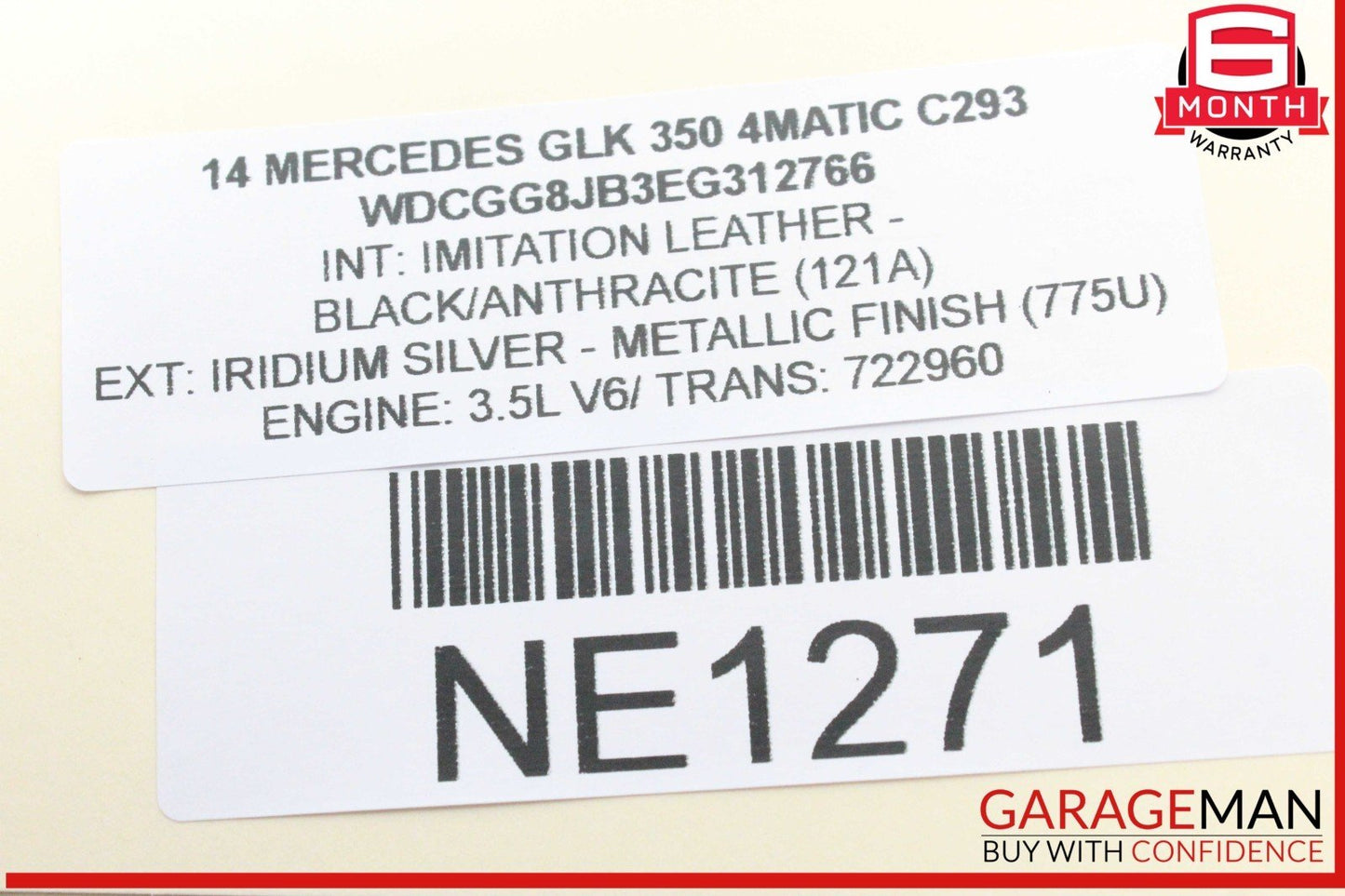 13-15 Mercedes X204 GLK350 4MATIC Rear Right Side Tail Light Lamp LED OEM