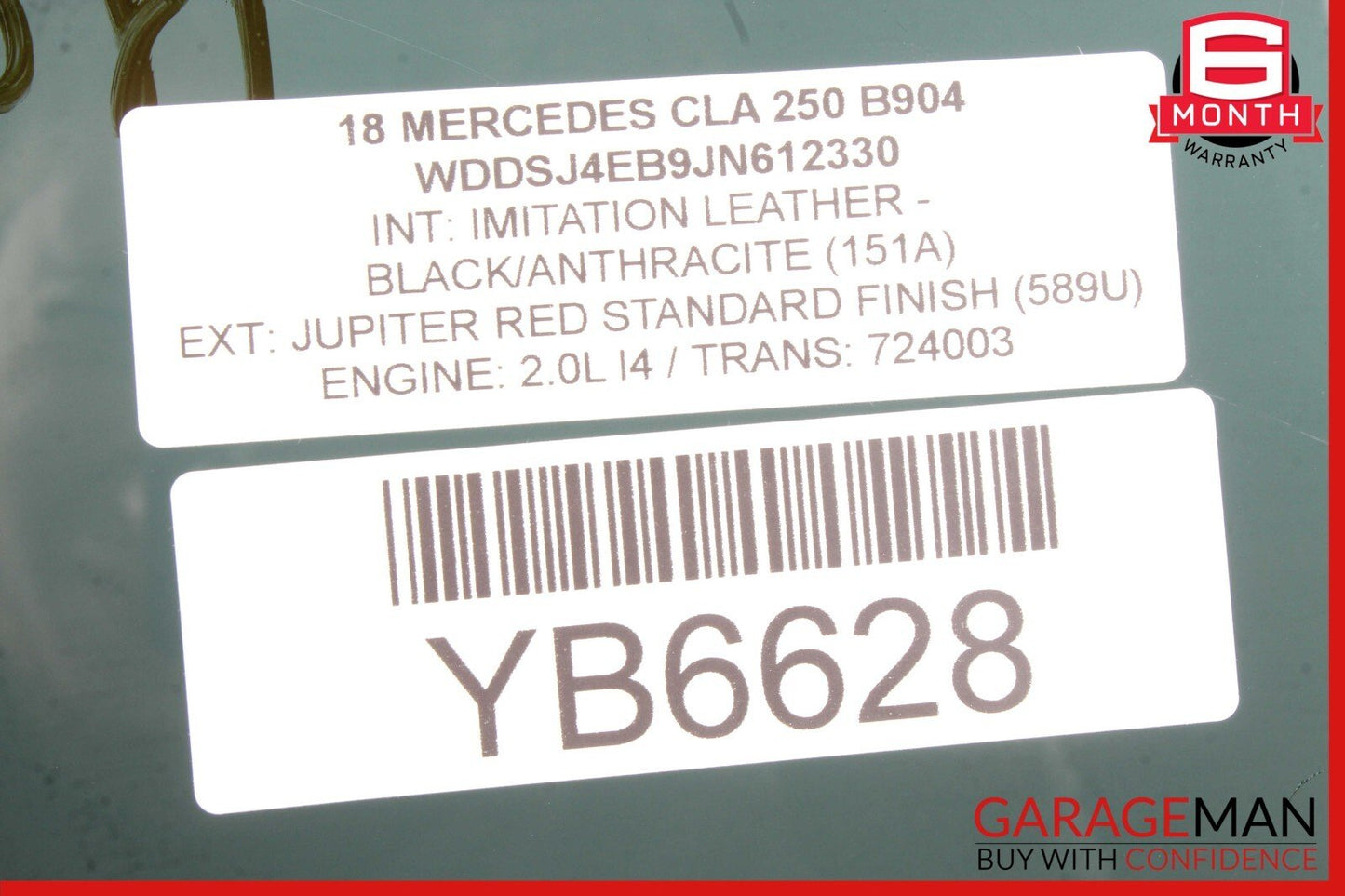 14-18 Mercedes W117 CLA250 Front Left Driver Side Door Window Auto Glass OEM
