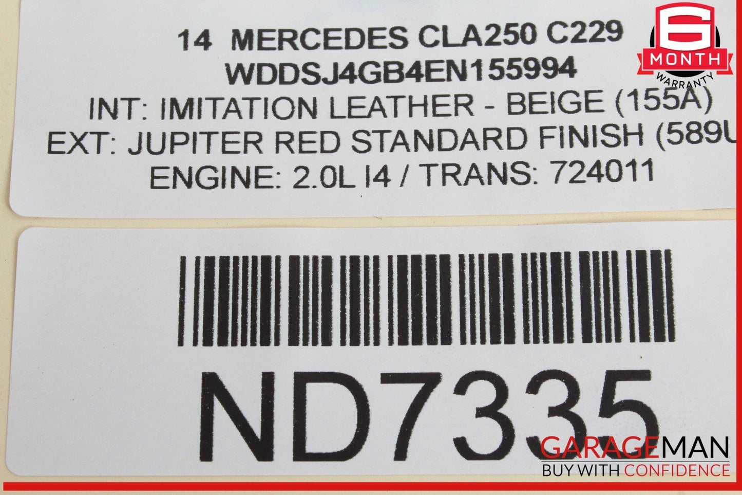 14-19 Mercedes W117 CLA250 Front Right and Left Side Shock Strut Absorber Set