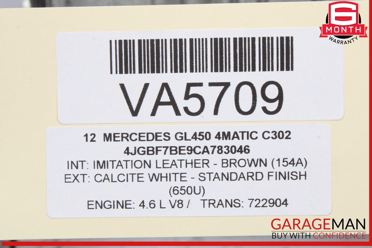 07-11 Mercedes X164 GL450 4MATIC Upper Oil Pan Section 2730142202 OEM