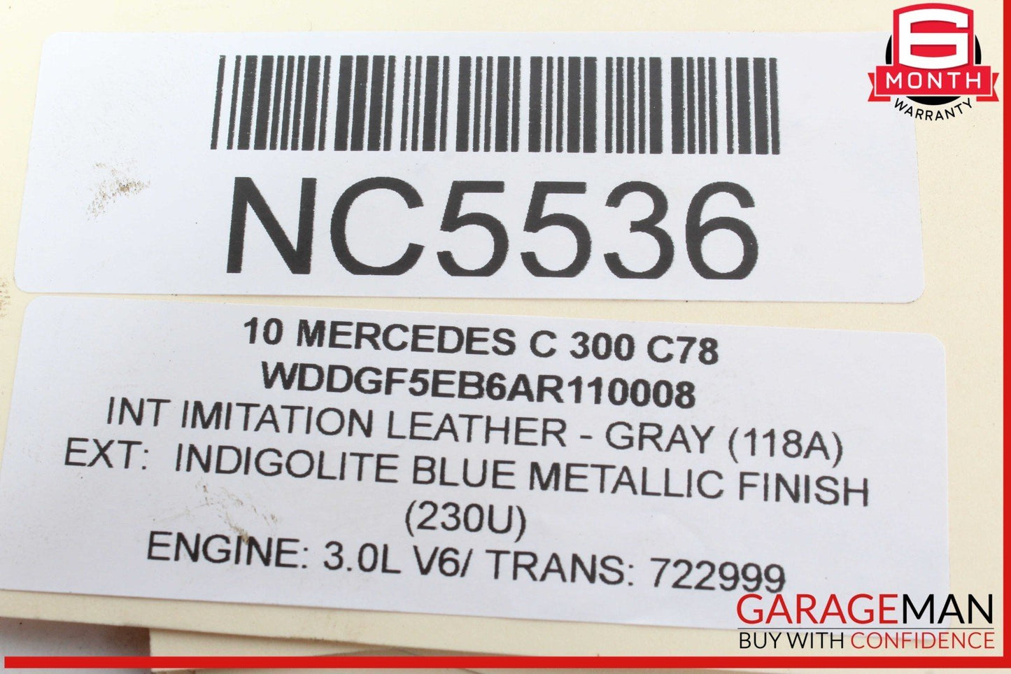 06-11 Mercedes W204 C300 Engine Upper Oil Sump Baffle Pan 2720142102 OEM
