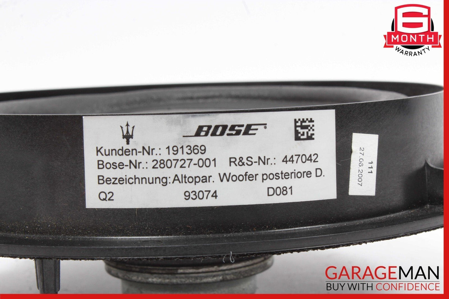 03-13 Maserati Quattroporte Audio Sound Speaker Rear Right & Left Side Set OEM