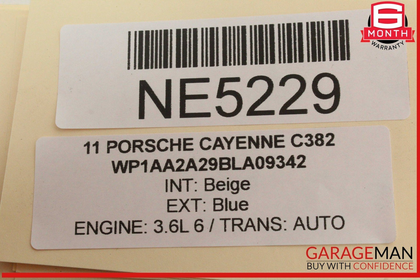 11-14 Porsche Cayenne 958 Rear Left & Right Trunk Lid Lift Support Strut Set OEM