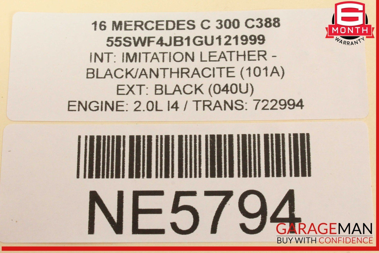 15-20 Mercedes W205 C300 Front Center Console Arm Rest Armrest 2056800796 OEM