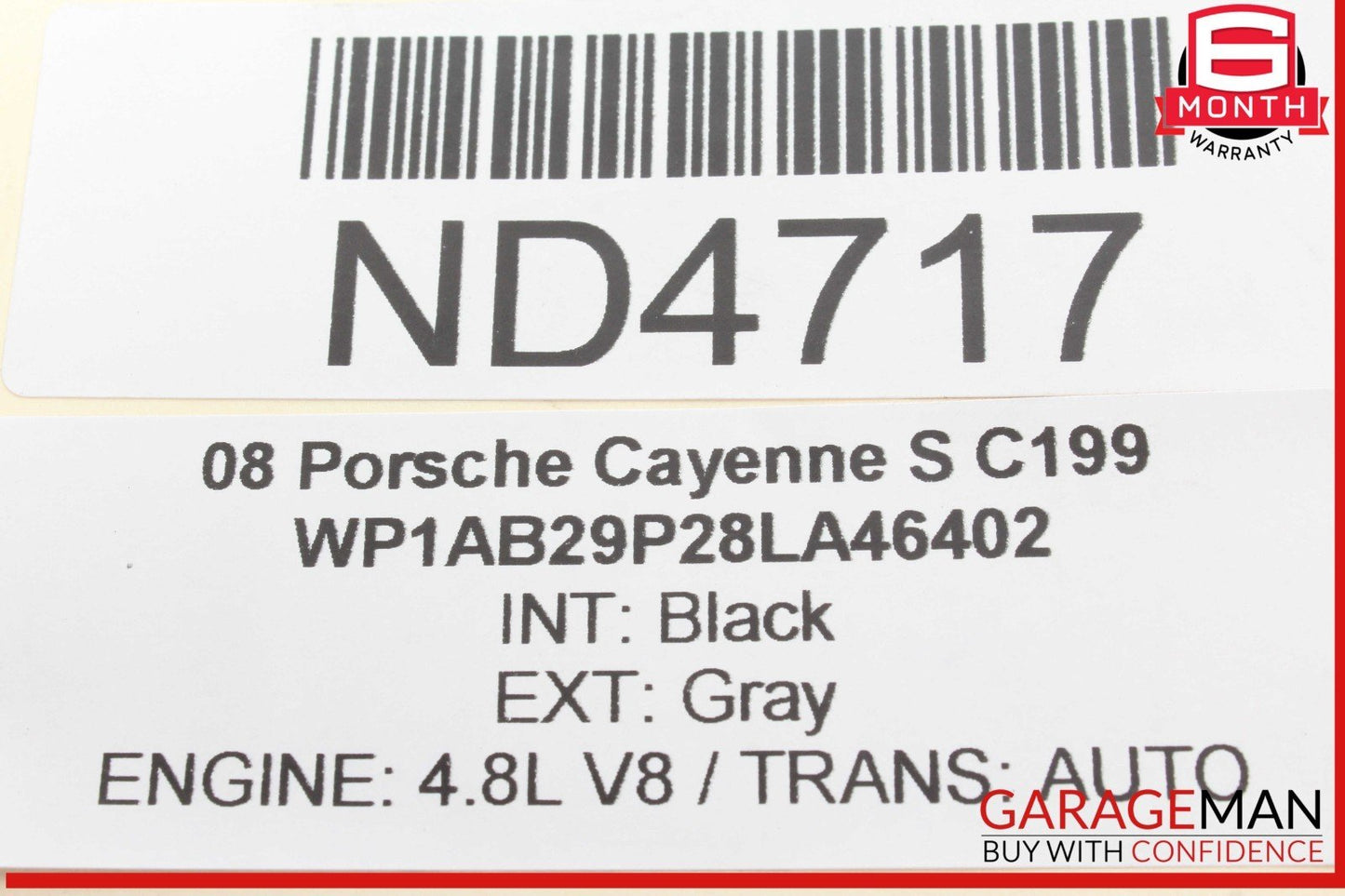 08-10 Porsche Cayenne S 957 Rear Left and Right Side Shock Strut Absorber OEM