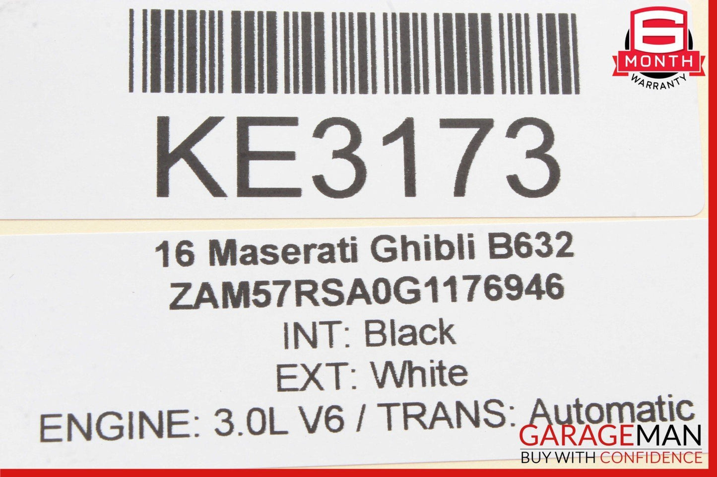 14-20 Maserati Ghibli Rear Right Passenger Side Seat Bolster Trim Cushion OEM