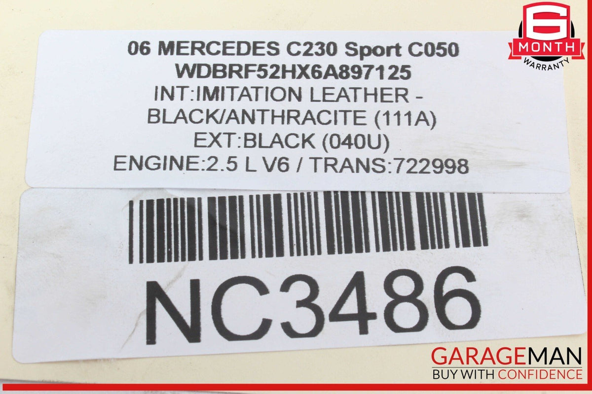 05-11 Mercedes W203 C230 Sport Engine Upper Oil Sump Baffle Pan 2720140802 OEM