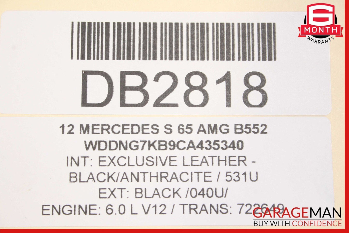 10-13 Mercedes W221 S550 S63 AMG Alcantara Roof Headliner Pillars Sun Visors Set