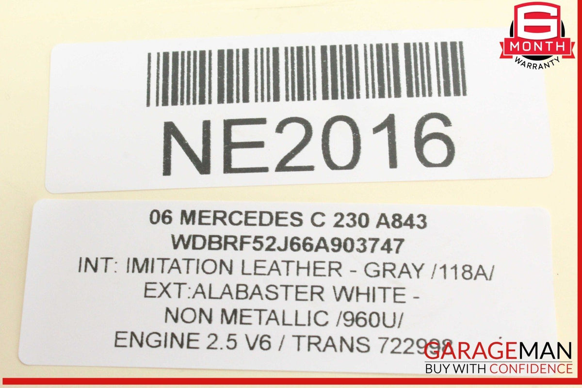 05-11 Mercedes W203 C230 Engine Upper Oil Sump Baffle Pan 2720140802 OEM