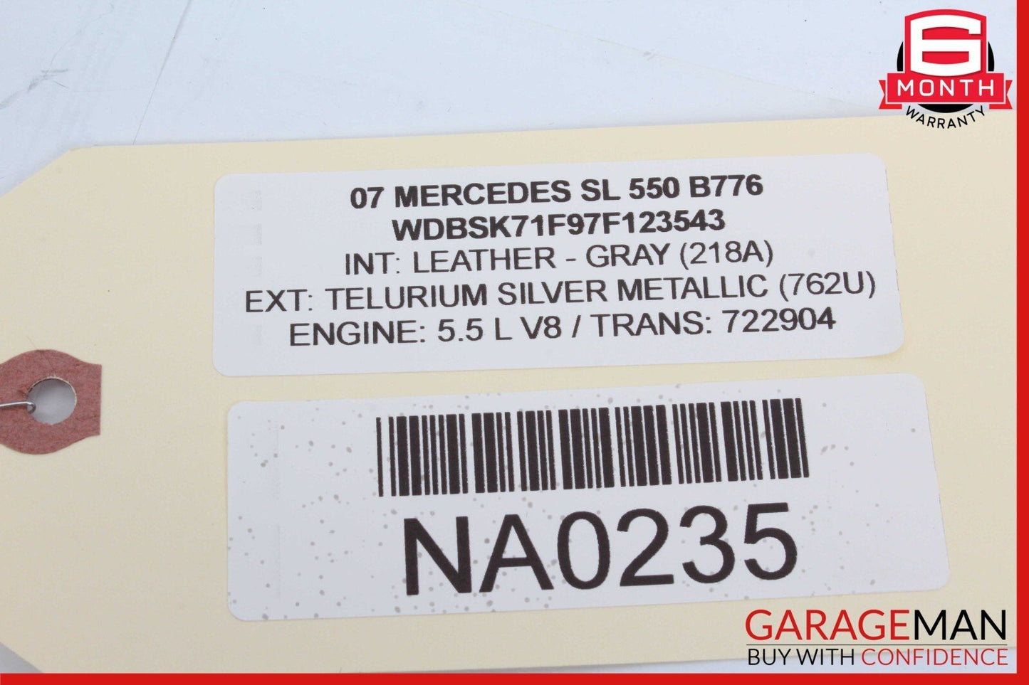 03-08 Mercedes R230 SL550 SL600 Front Right Side Mirror Door Rear View OEM
