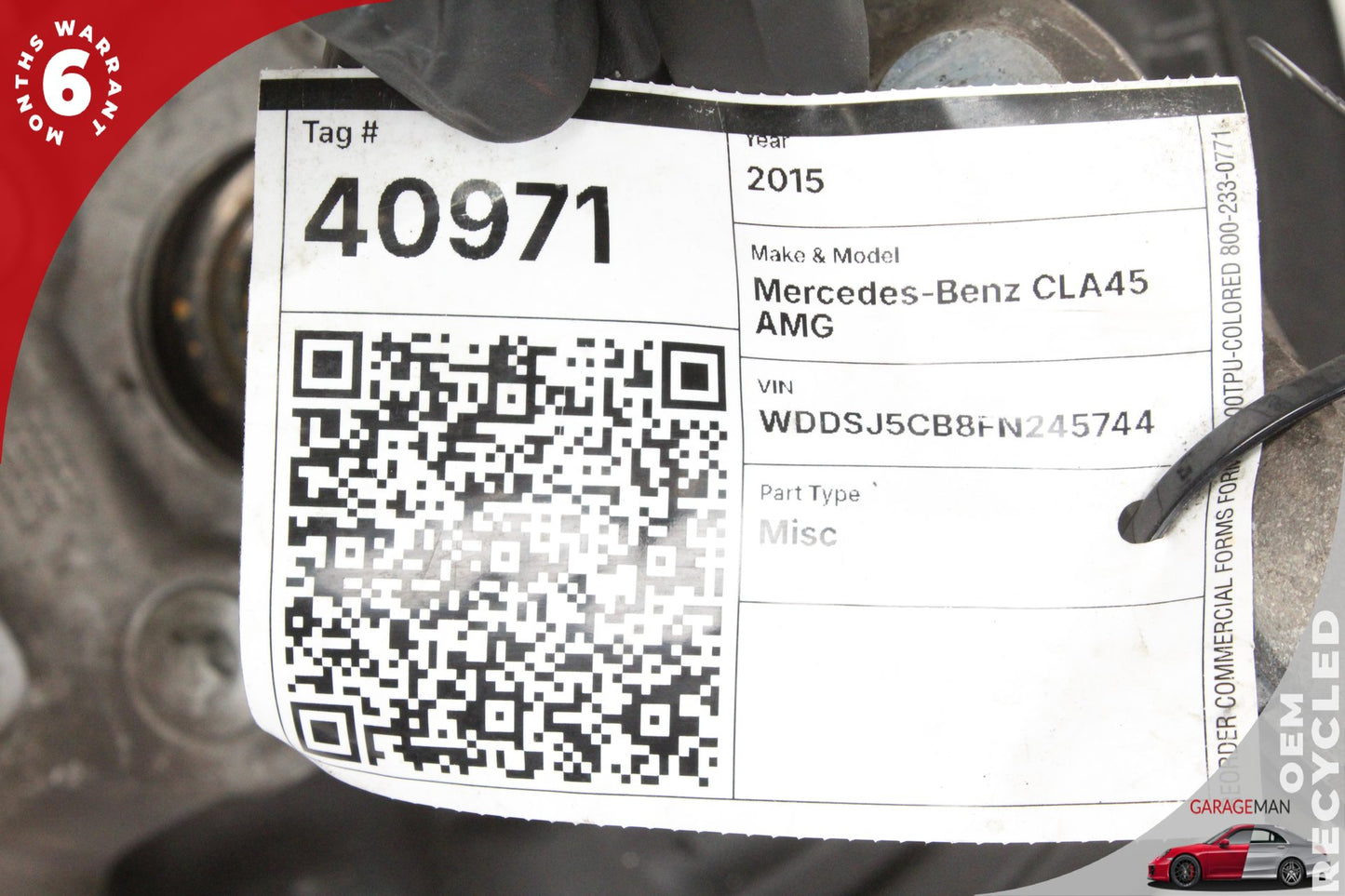 14-19 Mercedes-Benz CLA45 AMG w117 AWD 2.0L Rear Left Spindle Knuckle Wheel Hub 2460006 OEM