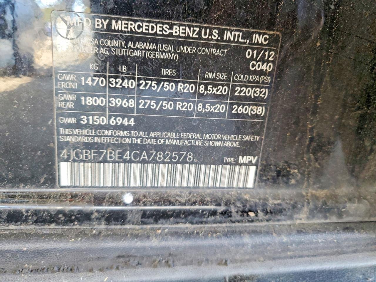 Parting Out- 2012 Mercedes-Benz GL450 X164- 111