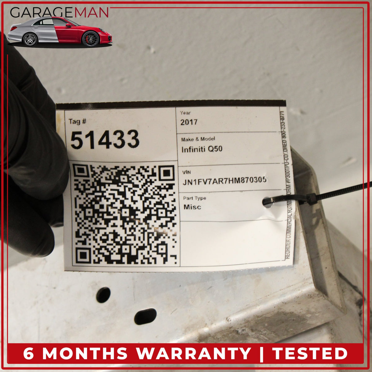 2014-2024 Infiniti Q50 V37 Front Reinforcement Crossmember Lower Impact Bar OEM