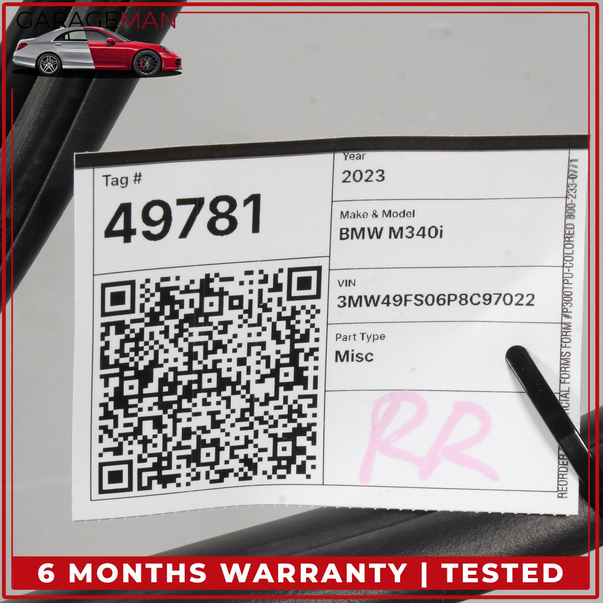 2019-2025 BMW M340i G20 Rear Left or Right Door Weather Strip Seal 7407375 OEM