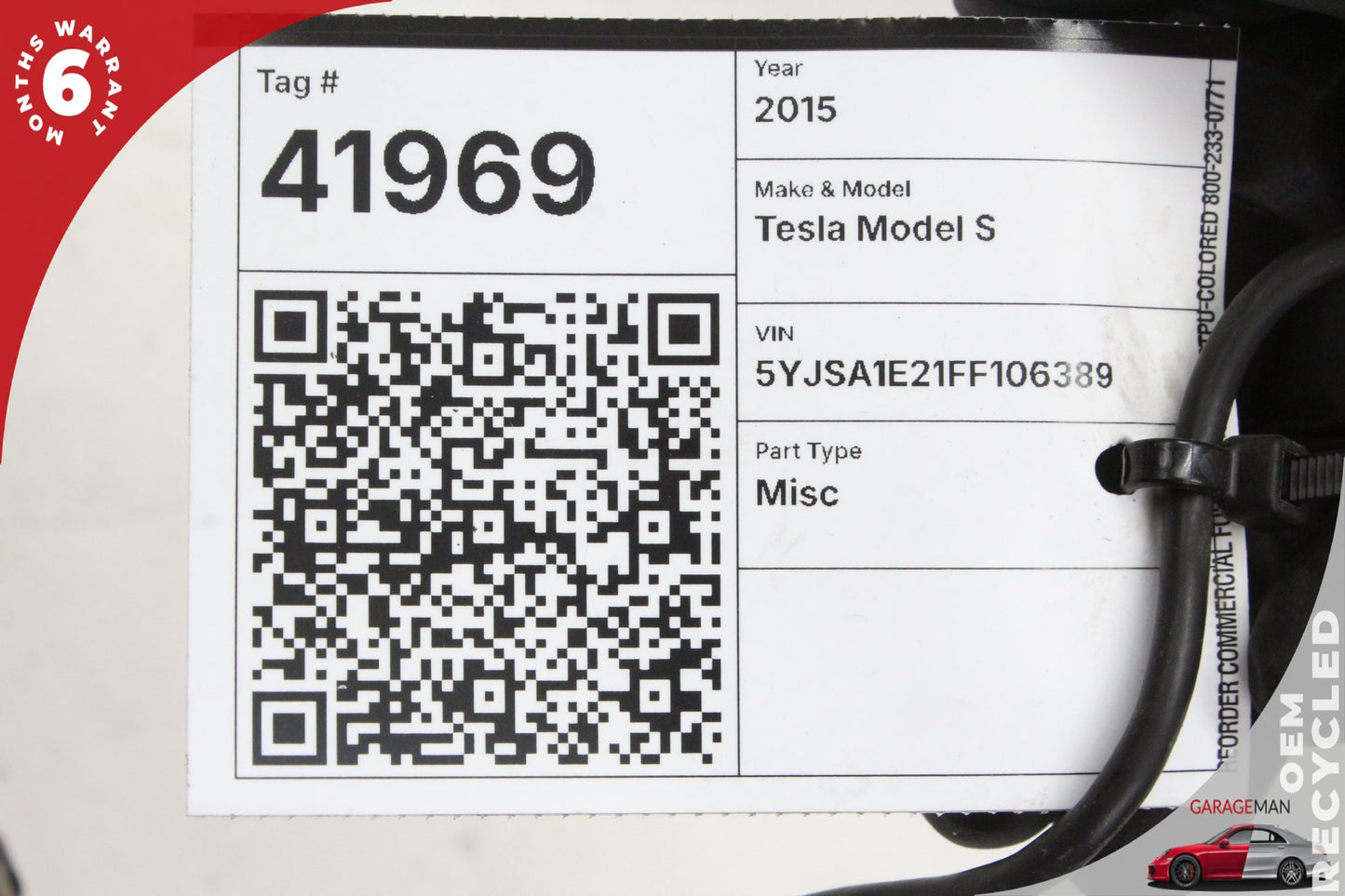2012-2020 Tesla Model S Rear View Back Up Camera Assembly 100677300E OEM