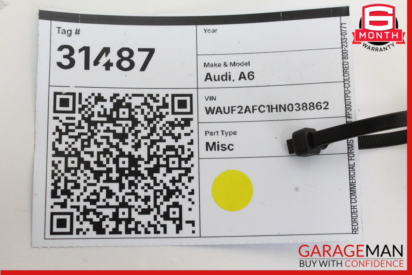 2012-2018 Audi A6 A7 Rear Right Side Window Regulator Motor 8K0959812 OEM