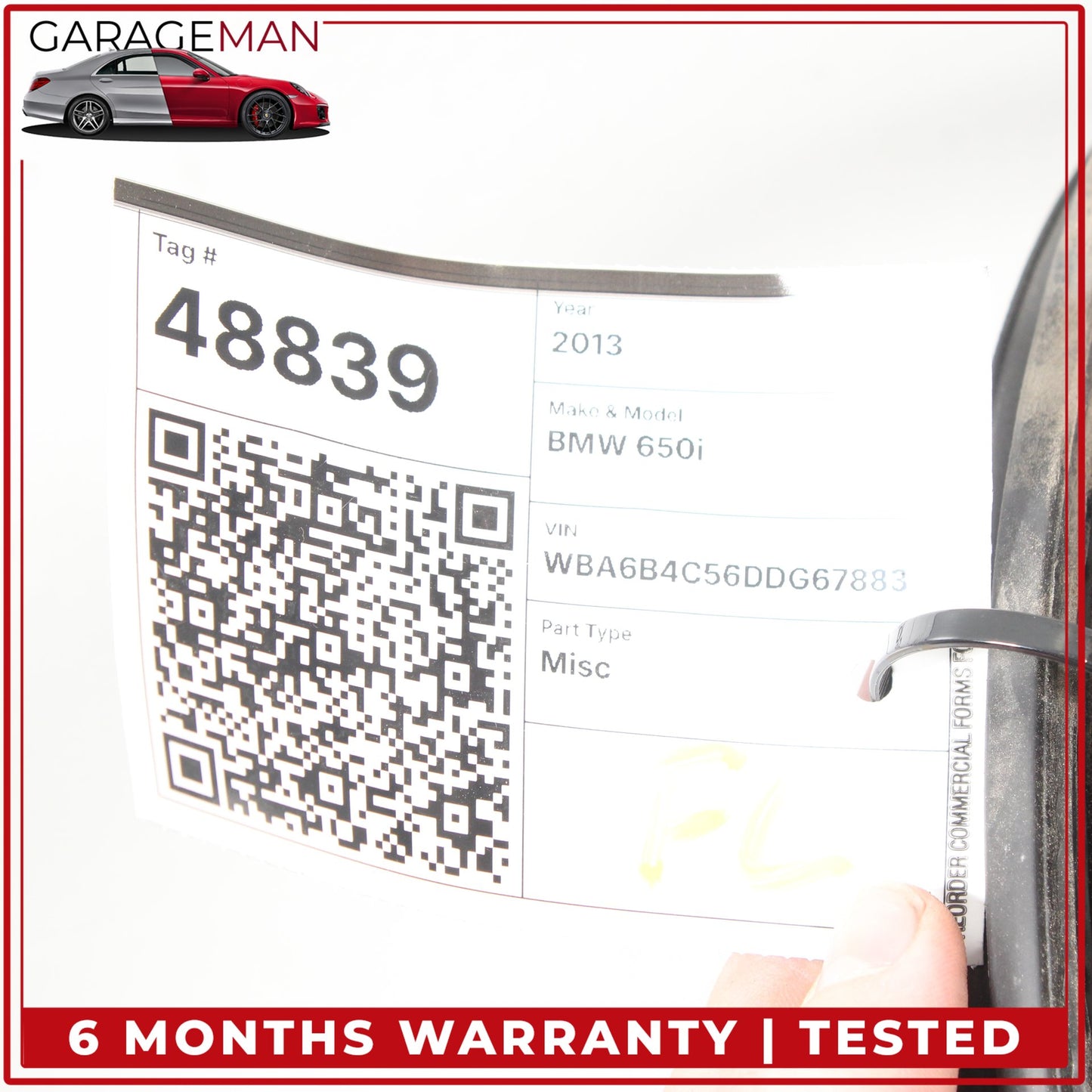 2013-2019 BMW 650i F06 AWD Front Left Side Door Weatherstrip Seal 7275297 OEM