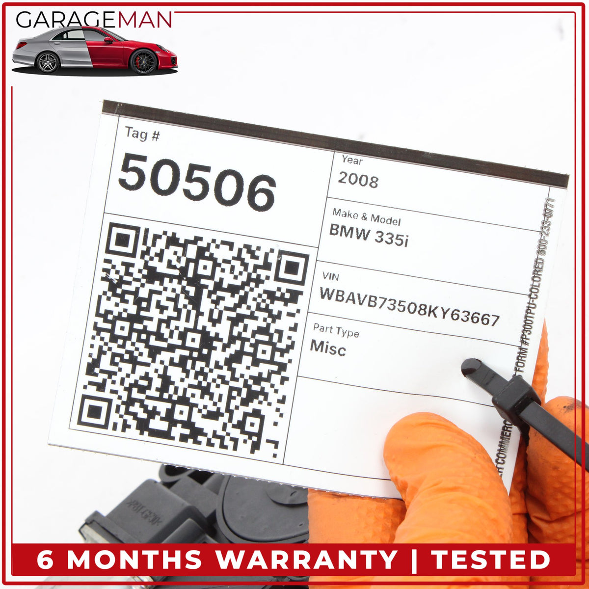 2006-2011 BMW 335i E90 Rear Right Door Window Regulator Motor 67626927026 OEM