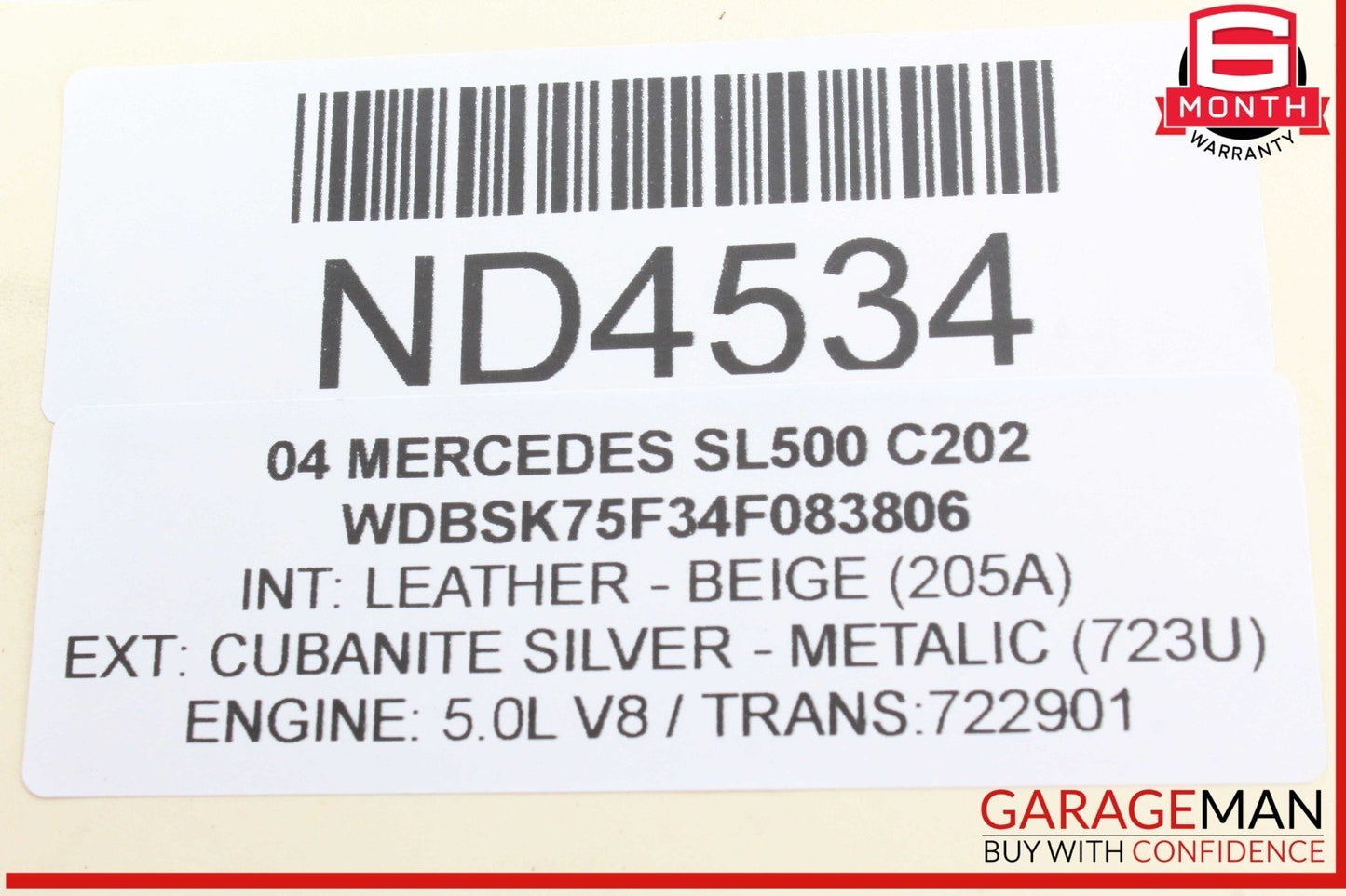 03-12 Mercedes R230 SL500 SL550 SL65 Front Right Side Dash Airbag Air Bag OEM