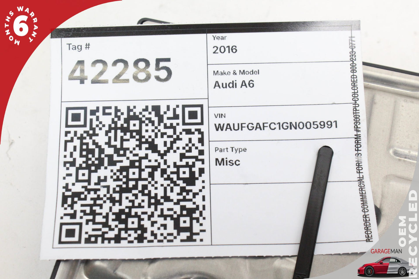 16-17 Audi A6 C7 Sedan On Board Supply Body Control Module 4H0907063DM Genuine
