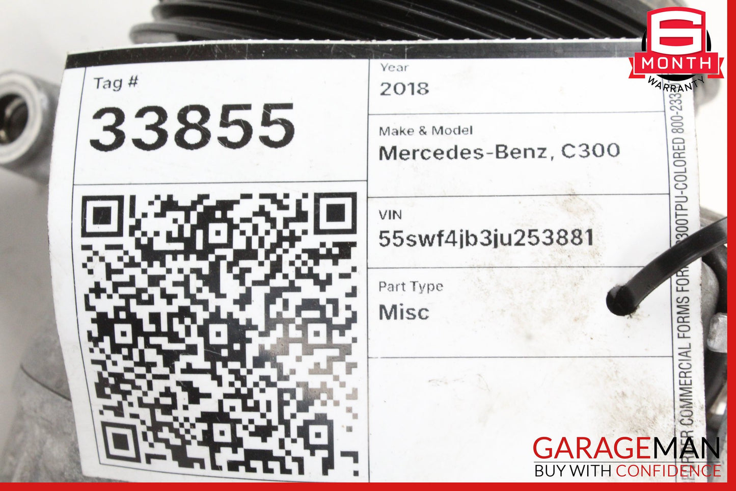 2015-2023 Mercedes W205 C300 AC A/C Air Conditioning Compressor 0008303002 OEM