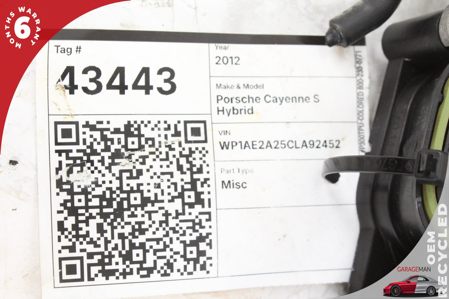 2011-2018 Porsche Cayenne 958 Right Side Lower Intake Manifold 06E133340E OEM