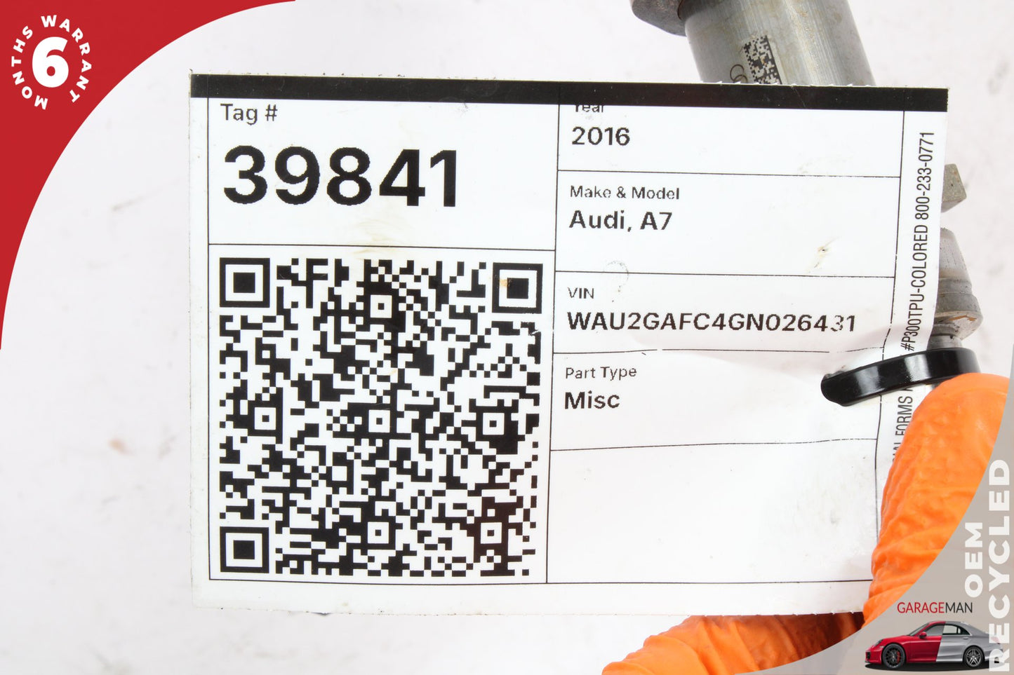 2015-2019 Audi A7 A6 A8 Q7 3.0L Left Side Exhaust Camshaft 06E109102CA OEM