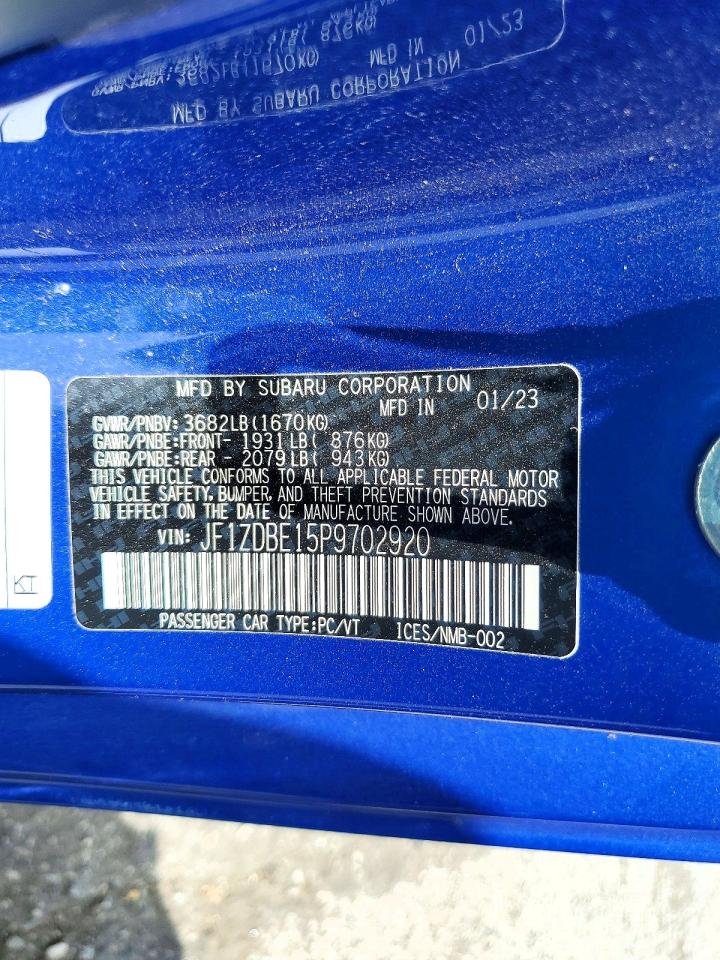 Parting Out- 2023 Subaru BRZ ZD8- 144