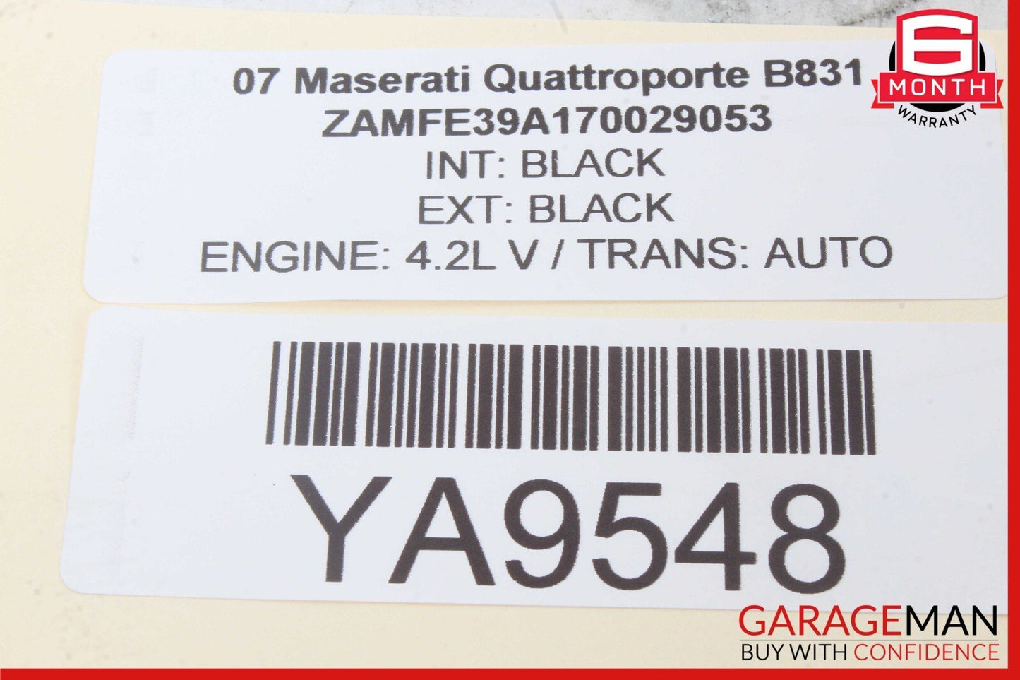 03-13 Maserati Quattroporte M139 Steering Wheel Air Bag Airbag Black OEM