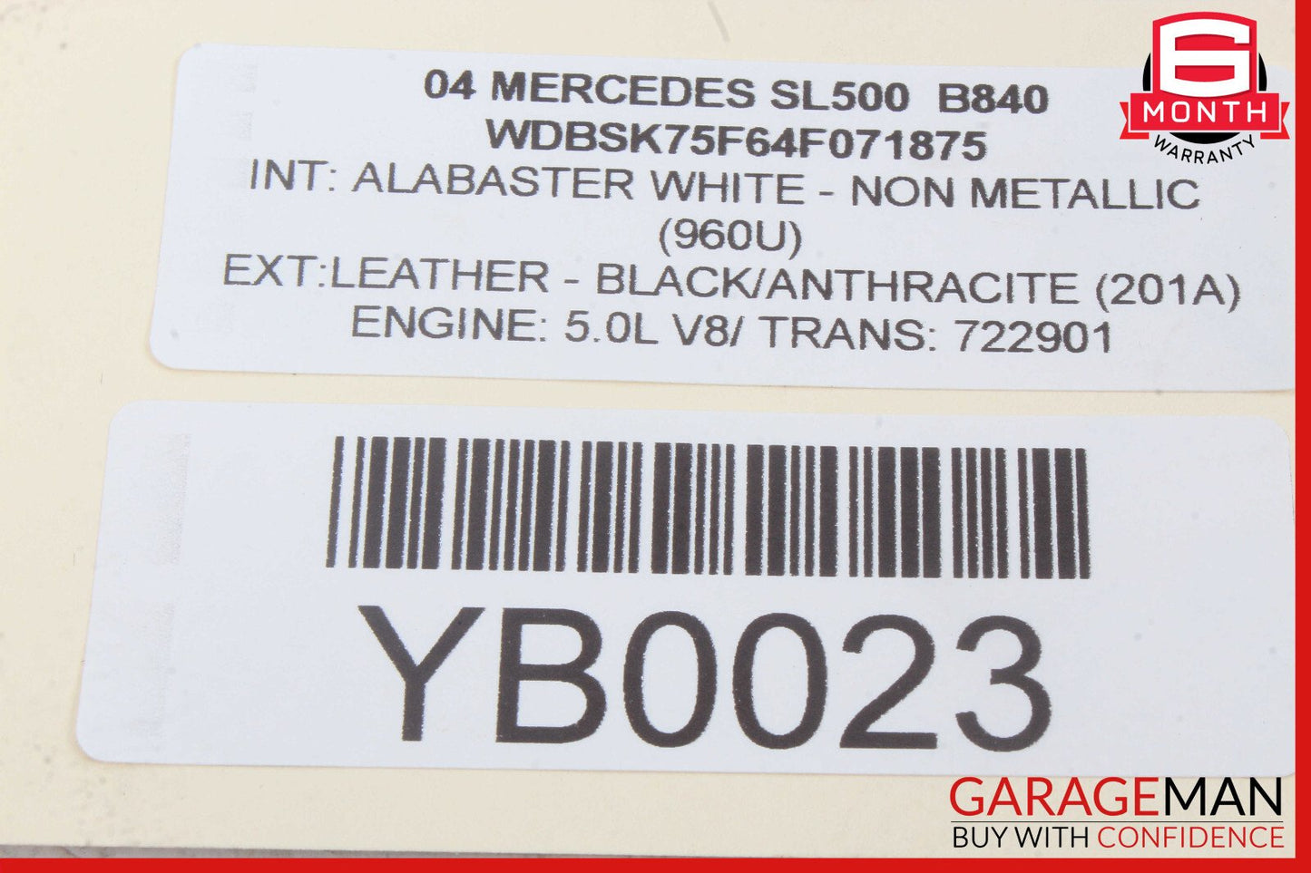 03-12 Mercedes R230 SL500 G500 G55 AMG Steering Wheel Airbag Air Bag OEM