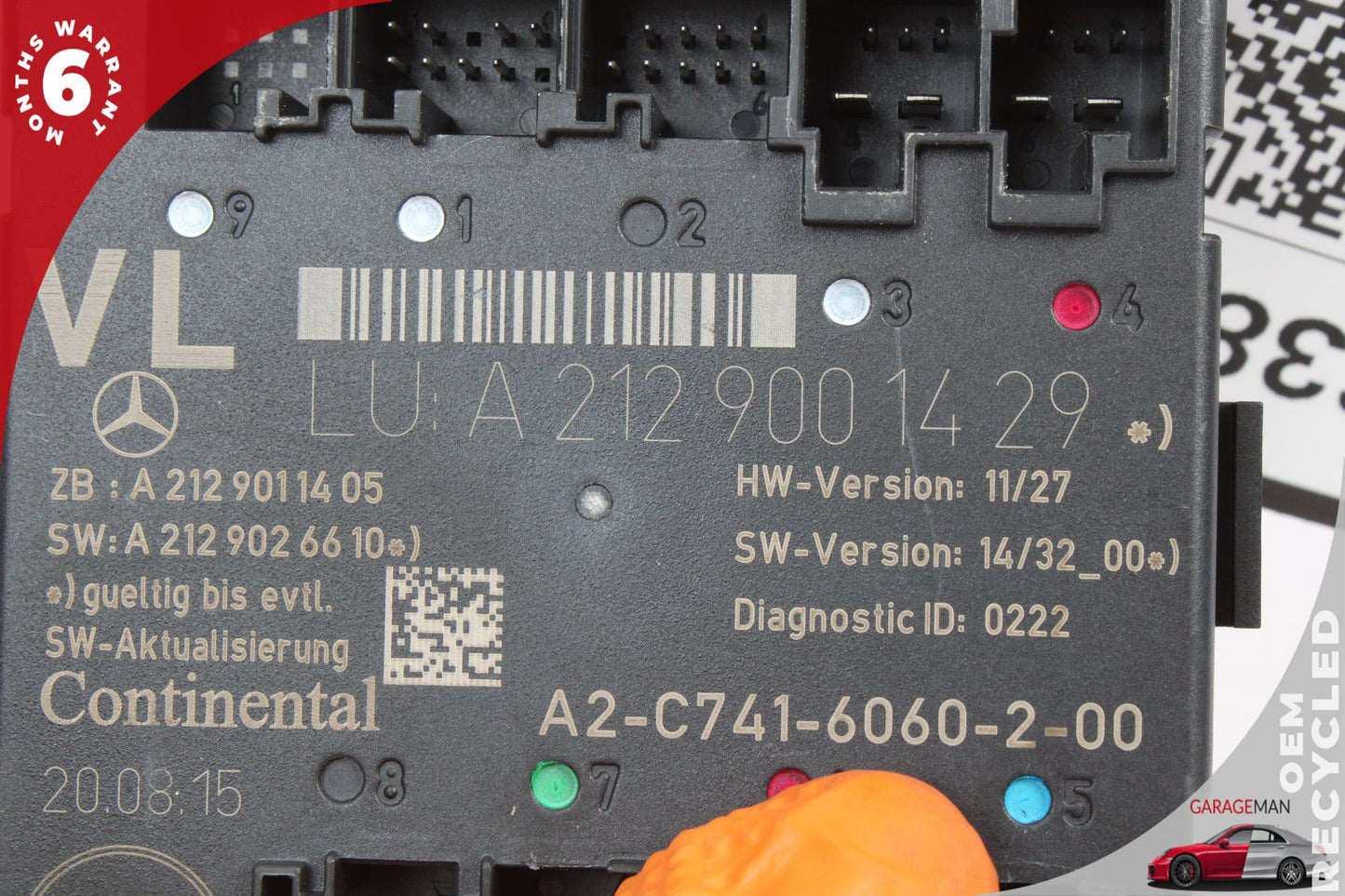 2008-2018 Mercedes-Benz E400 W207 Coupe Left Front Door Control Module 2129011405 OEM