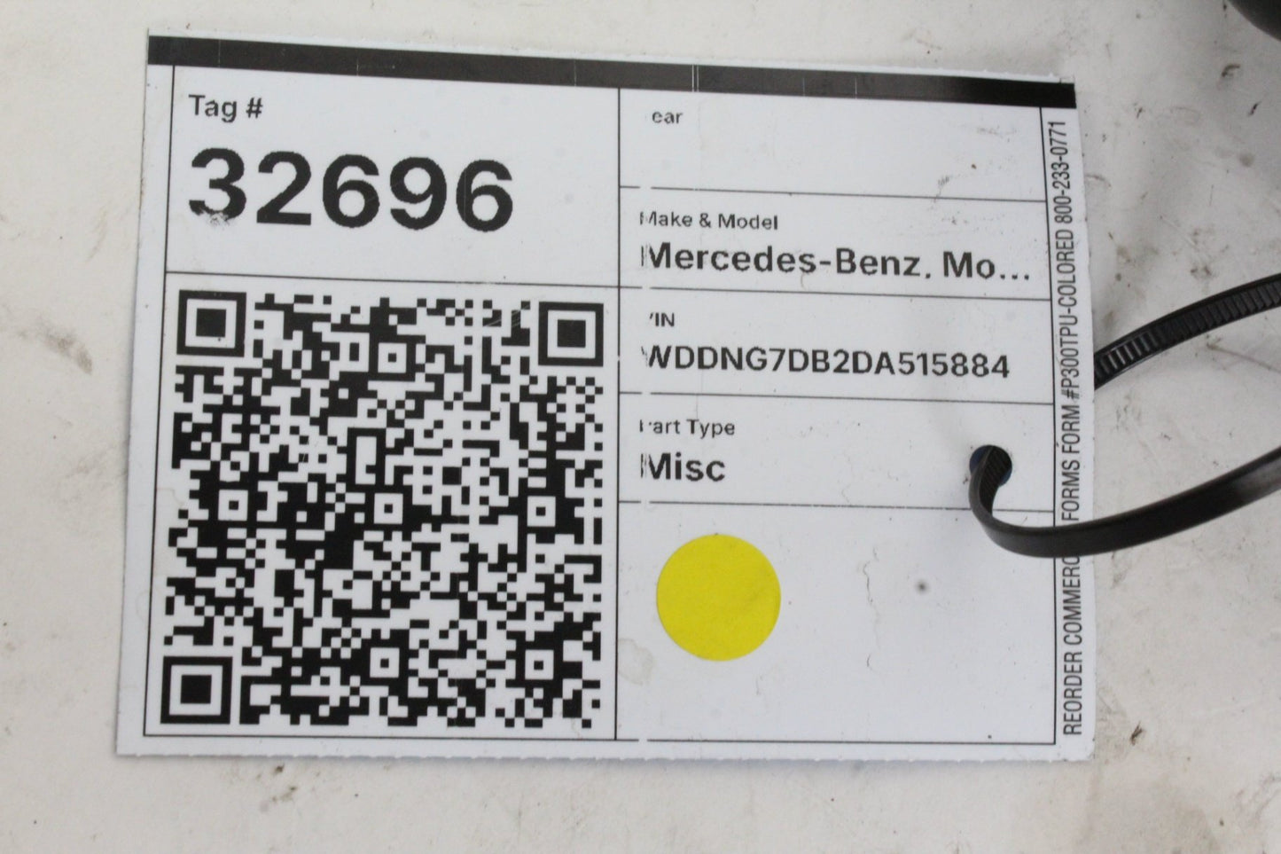 08-14 Mercedes-Benz S550 W221 Headlight Washer Bottle Tank A2048601860 OEM