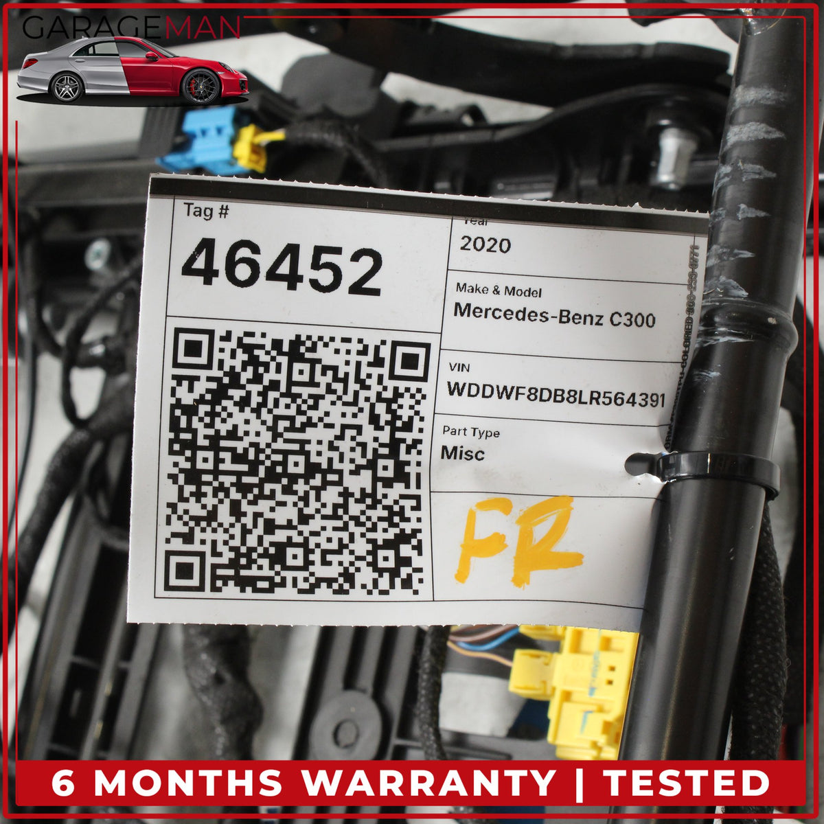 2015-2023 Mercedes W205 C300 Front Right Seat Rail Track Frame w/ Motors OEM