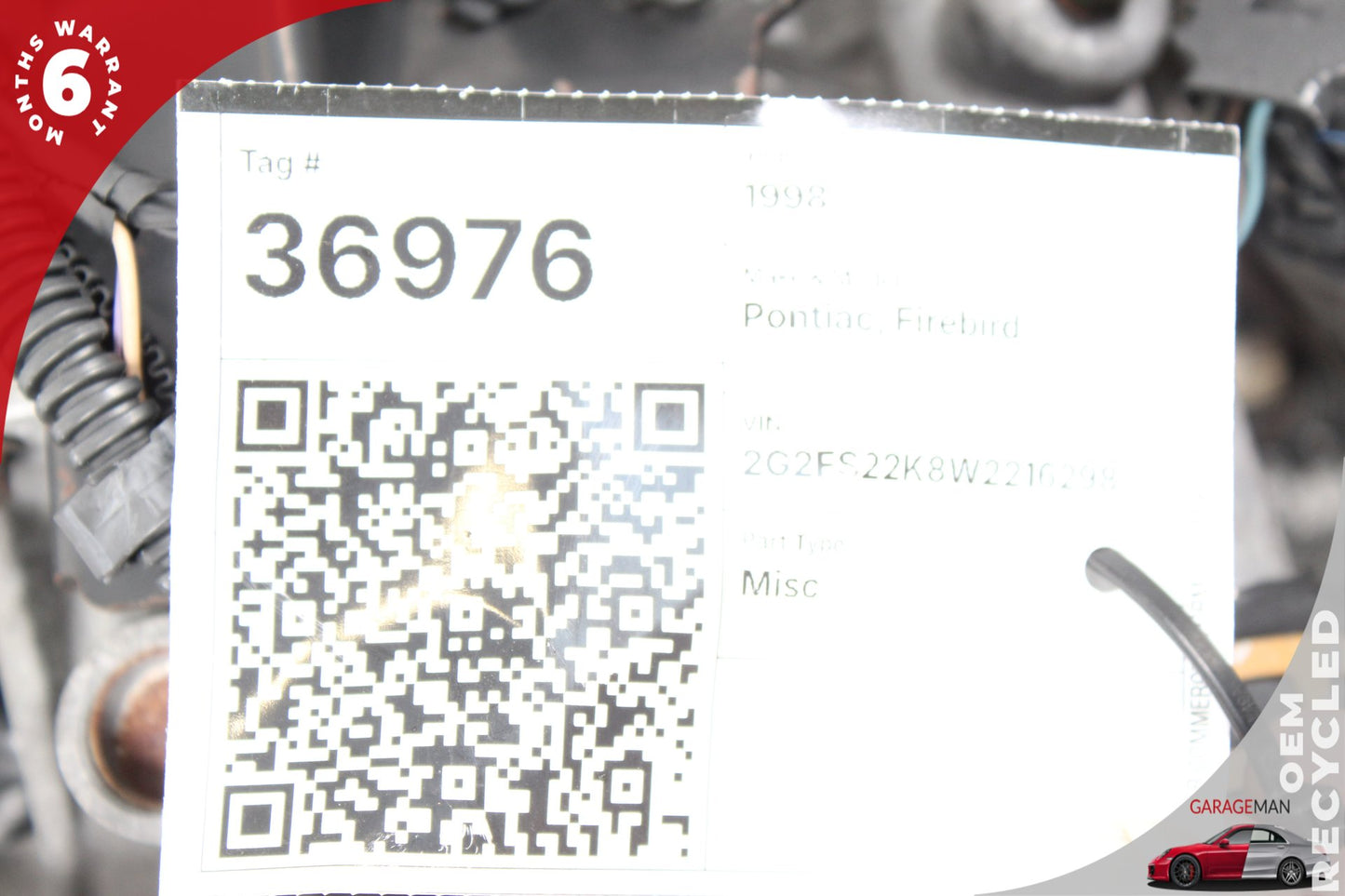 1995-1998 Pontiac Firebird Chevrolet Camaro RWD 3.8L V6 Engine Motor OEM 136K