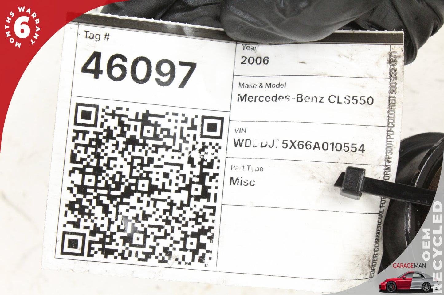 2003-2011 Mercedes-Benz CLS500 W219 Sedan Rear Air Suspension Bag Shock 2113201625 OEM