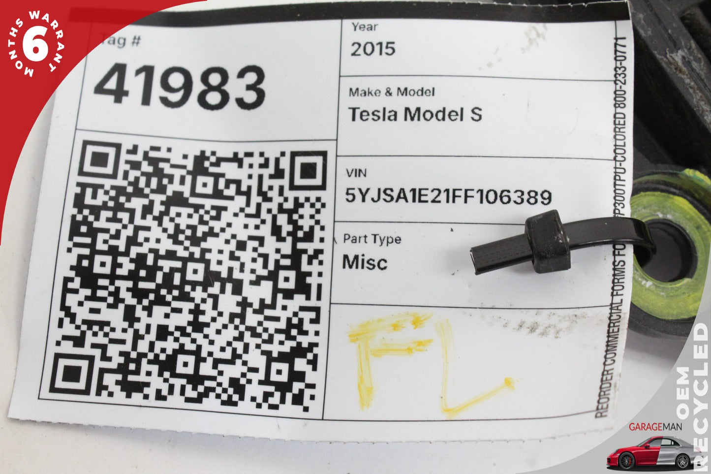2012-2015 Tesla Model S Front Left Driver Side Exterior Door Handle 1008982 OEM