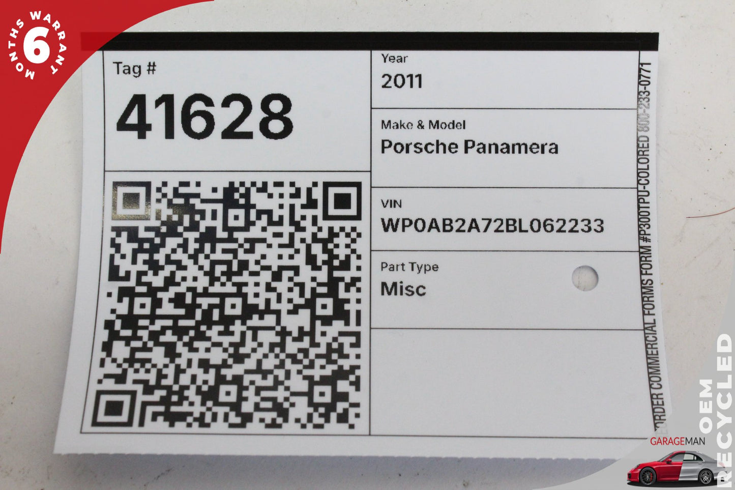 10-16 Porsche Panamera Sedan Left Front Seat Belt 97080303301 Genuine