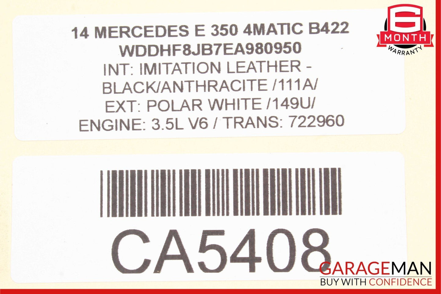 10-18 Mercedes W212 E350 E550 E500 Front Right Seat Side Airbag Air Bag Beige