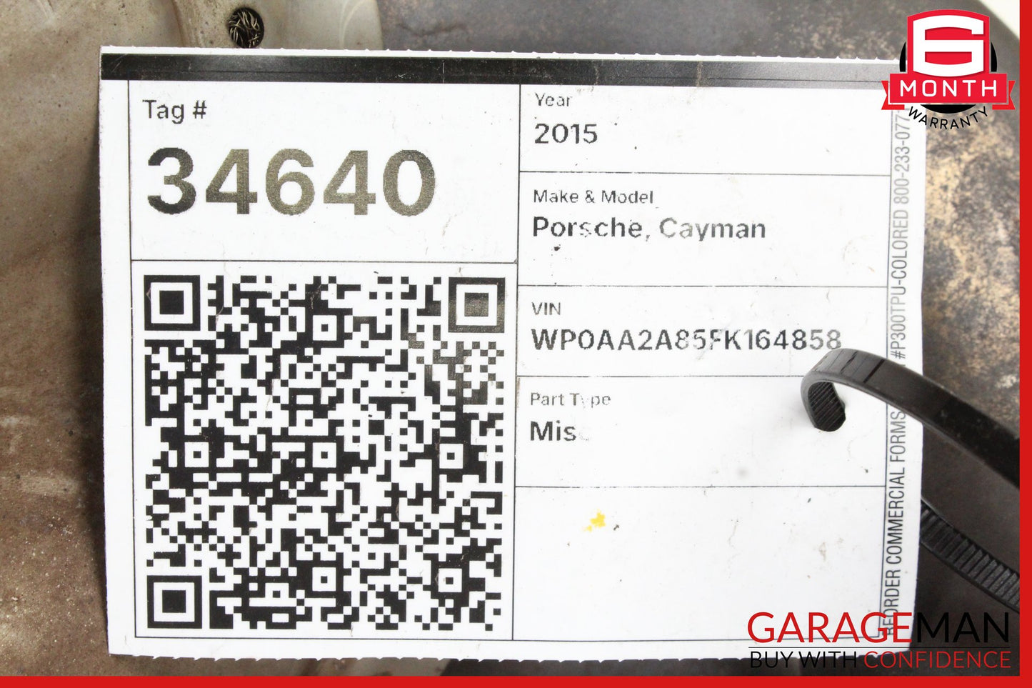 2014-2016 Porsche Cayman 981 Left Side Exhaust Manifold Catalytic Converter OEM