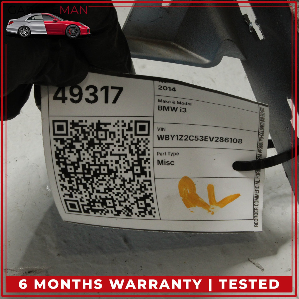 2014-2021 BMW i3 I01 RWD Left Rear Fender Panel 7375163 OEM