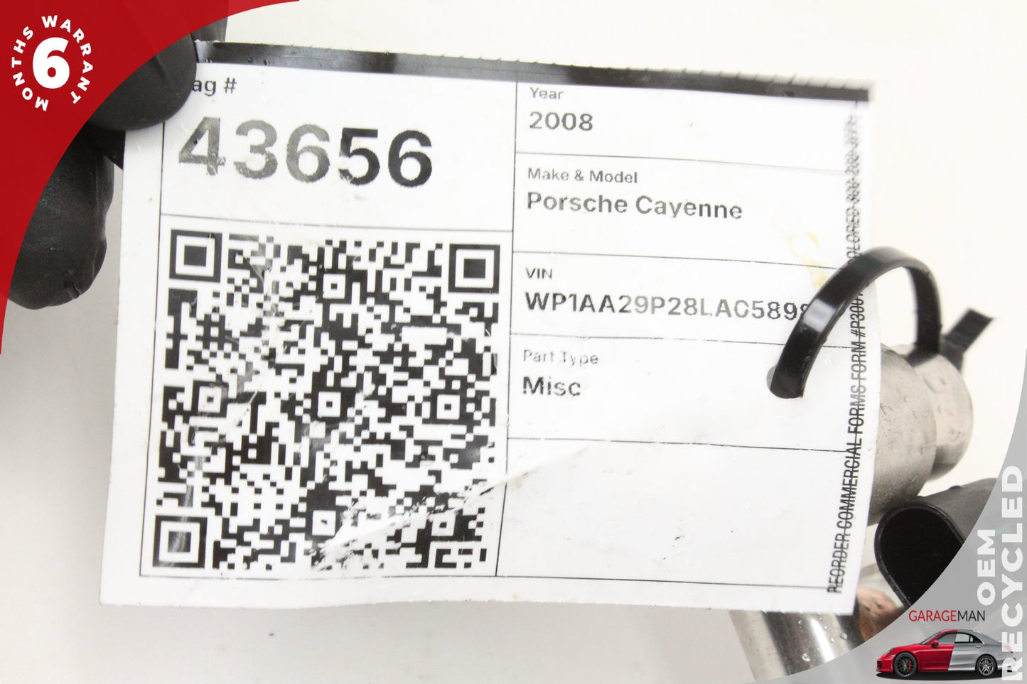 2008-2018 Porsche Cayenne 957 958 Lower Fuel Injector Rail w/ Injectors OEM