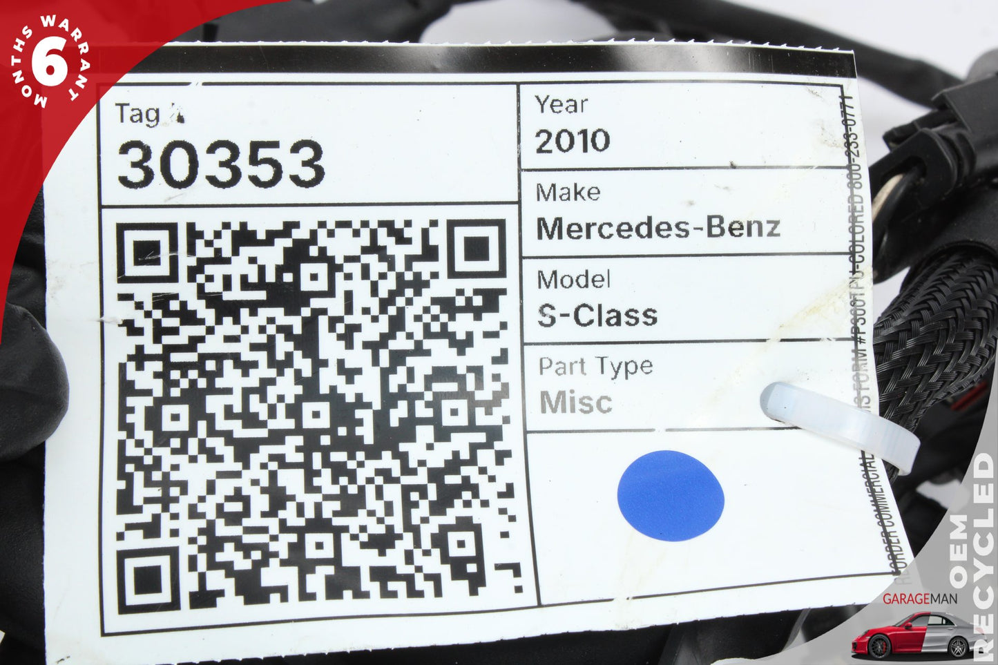 2007-2011 Mercedes W221 S550 5.5L Engine Motor Wiring Harness 2731503133 OEM