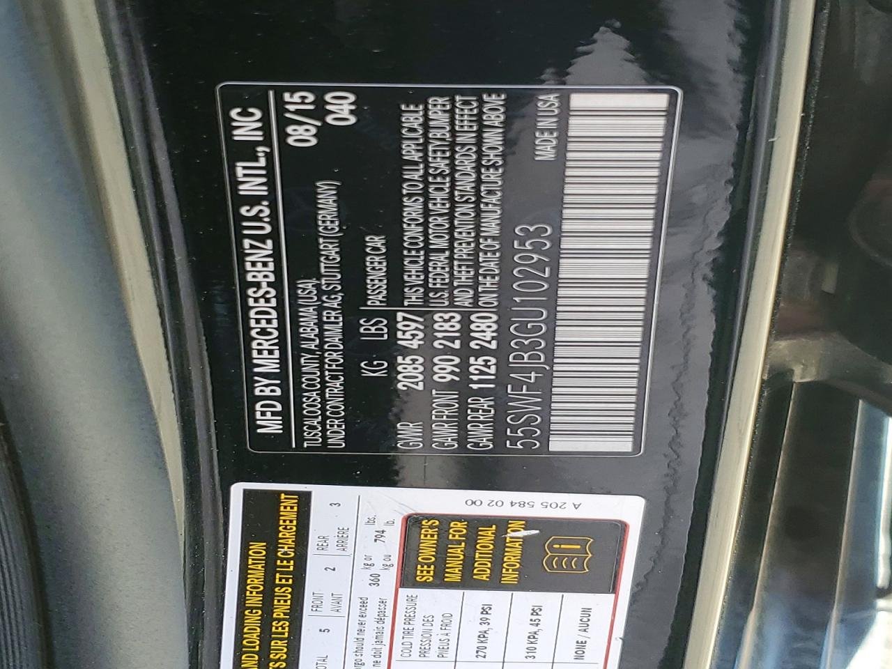 2016 Mercedes-Benz C300 W205