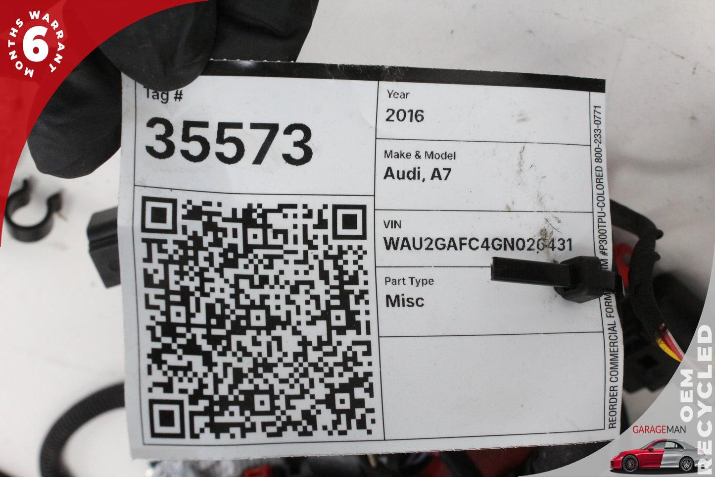 2016-2018 Audi A7 A6 3.0L Engine Motor Wire Wiring Harness 4G1971072 OEM