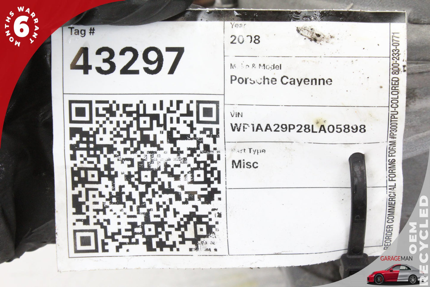 2007-2010 Porsche Cayenne 9PA 4WD Engine Generator Alternator 021903016A OEM