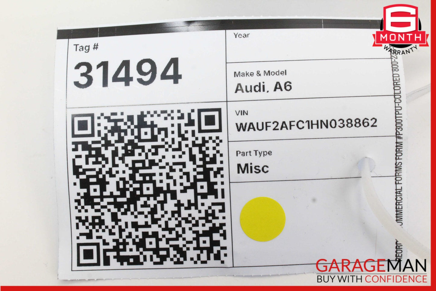 2012-2018 Audi A6 A7 Rear A/C AC Climate Control Switch Panel 4G0919158Q OEM