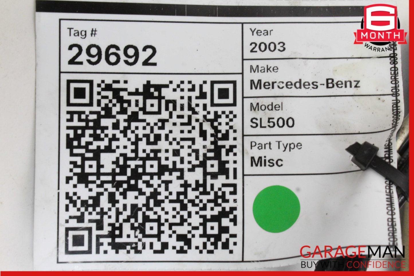 2003-2012 Mercedes R230 SL500 SL550 Right Load Assist Cylinder 2308001572 OEM