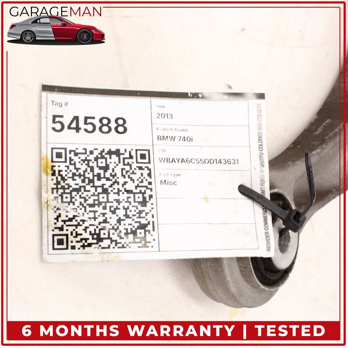 2009-2019 BMW 740i F01 Rear Left or Right Side Upper Control Arm 6775902 OEM